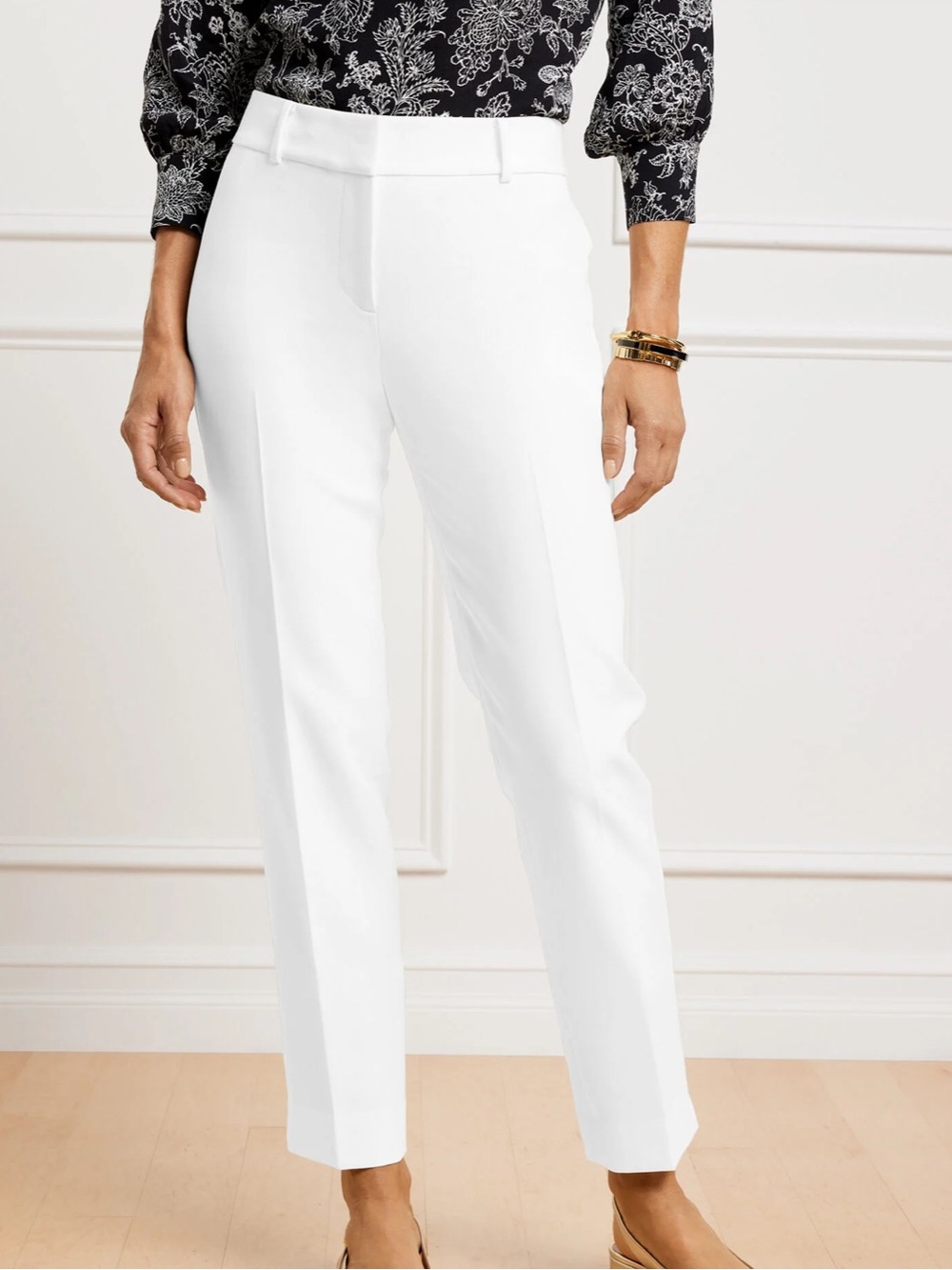 Talbots White Hampshire Ankle Pants White Size 18